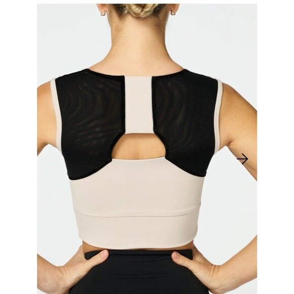 Forme Women's Corrective Posture Wire Free Power Bra Ecru Medium NWT $178 - Picture 3 of 13